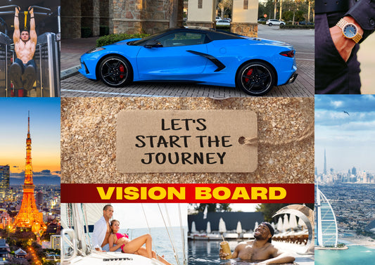 2025 MANIFESTATION BOARD/ Vision Board for Men Printable PDF Inspiring Quotes Positive Affirmations| Remember Aspire Achieve Abundance